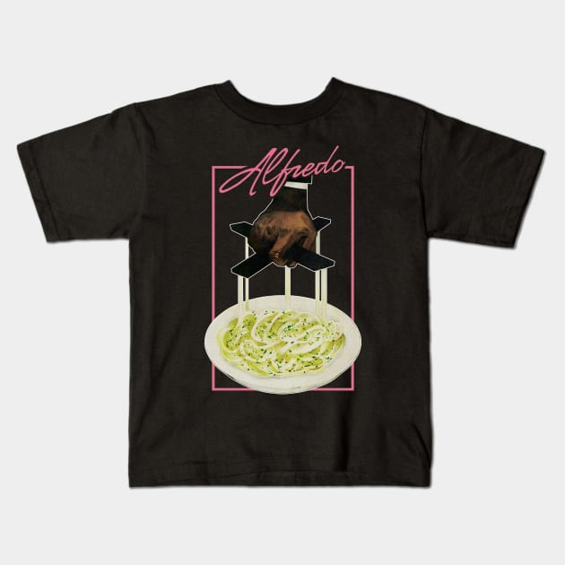 Alfredo Fettuccine Kids T-Shirt by meantibrann